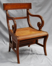 A REGENCY MAHOGANY METAMORPHIC LIBRARY ARMCHAIR - 6