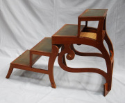 A REGENCY MAHOGANY METAMORPHIC LIBRARY ARMCHAIR - 7
