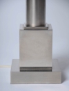 Pair of brushed steel Maison Charles lamps-2