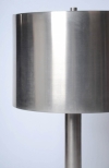 Pair of brushed steel Maison Charles lamps-3