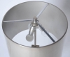 Pair of brushed steel Maison Charles lamps-4