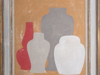 Red, putty, grey &amp; white