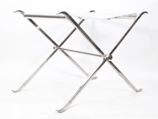 Maison Charles folding stool with lucite seat Maison Charles folding stool with lucite seat