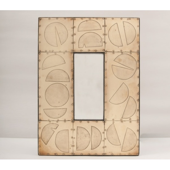 Mid century brass mirror by Blazy