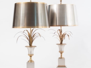 matched pair of Vase Roseaux table lamps by Maison Charles matched pair of Vase Roseaux table lamps by Maison Charles