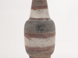 mid century Marcello Fantoni red gray glazed stoneware table lamp