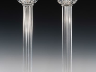 Pair of Seguso candlesticks 2 by John Loring of Tiffany and co.