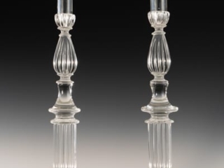 Pair of Seguso candlesticks by John Loring of Tiffany and co.