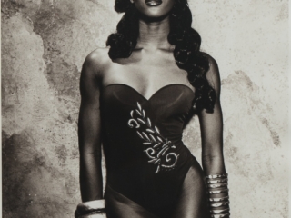 Original portrait photograph of Naomi Campbell by Karl Lagerfeld