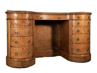 Gillows style kidney shaped desk