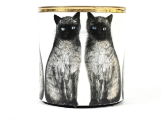 Piero Fornasetti Siamese cats  wastepaper basket