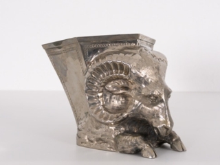 Silver plated vase by Gabriella Crespi
