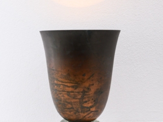 Art deco copper uplighter