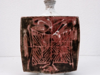 Large mid century slab built vase by Jean Derval