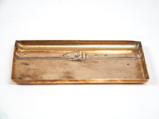 Maria Pergay style brass buckle tray
