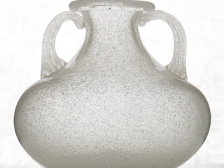 Murano pulegoso two-handled vase