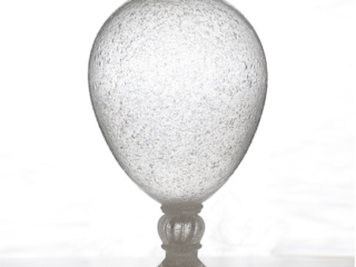 Seguso pulegoso Veronese vase of classical shape on high base