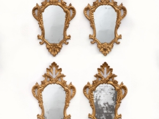 4  Tuscan gilt wood mirrors