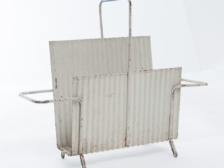 Original Java model portes revues magazine holder in folded steel by Mathieu Mat&eacute;got 1950s
