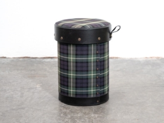 Jacques Adnet covered wastepaper bin