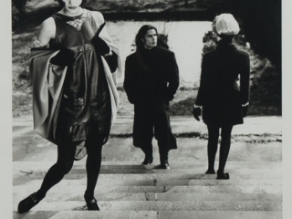Original photograph of Helena Christensen on steps by Karl Lagerfeld