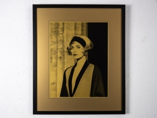 Original photograph of Linda Evangelista in gold by Karl Lagerfeld