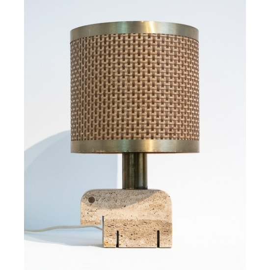 Fratelli Mannelli Travertine Elephant Table Lamp