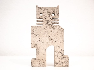 Fratelli Mannelli travertine cat circa 1970