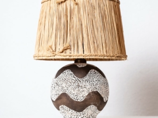 Small 1930s boule shaped table lamp attributed to Primavera