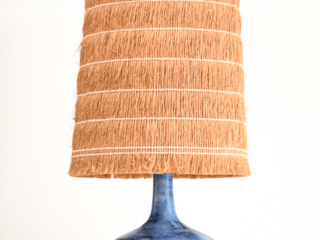 blue ceramic Jacques Blin table lamp