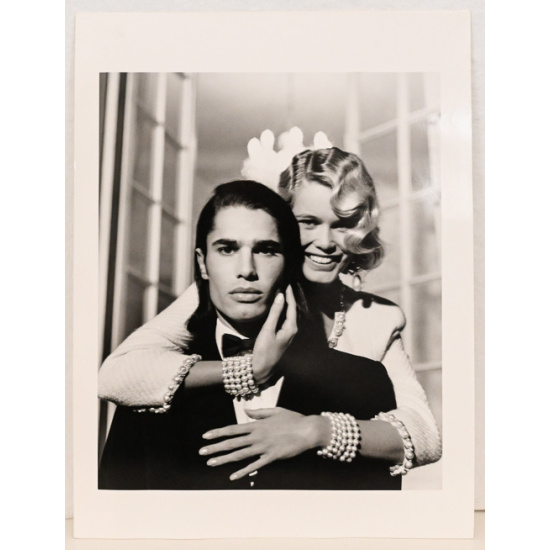 Original photograph of Claudia Schiffer with Cameron Alborzian by Karl Lagerfeld