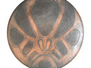 Pair of 1970s anatomical copper bowls
