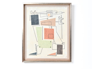 Constructivist painting in the style of Vladamir Lebedev