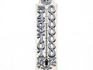 mid century Roger Capron ceramic thermometer