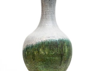 large green and white vase by Marcello Fantoni Italy