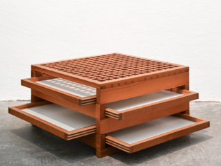 Tetra low table by Bernard Vuarnesson for Sculptures Jeux