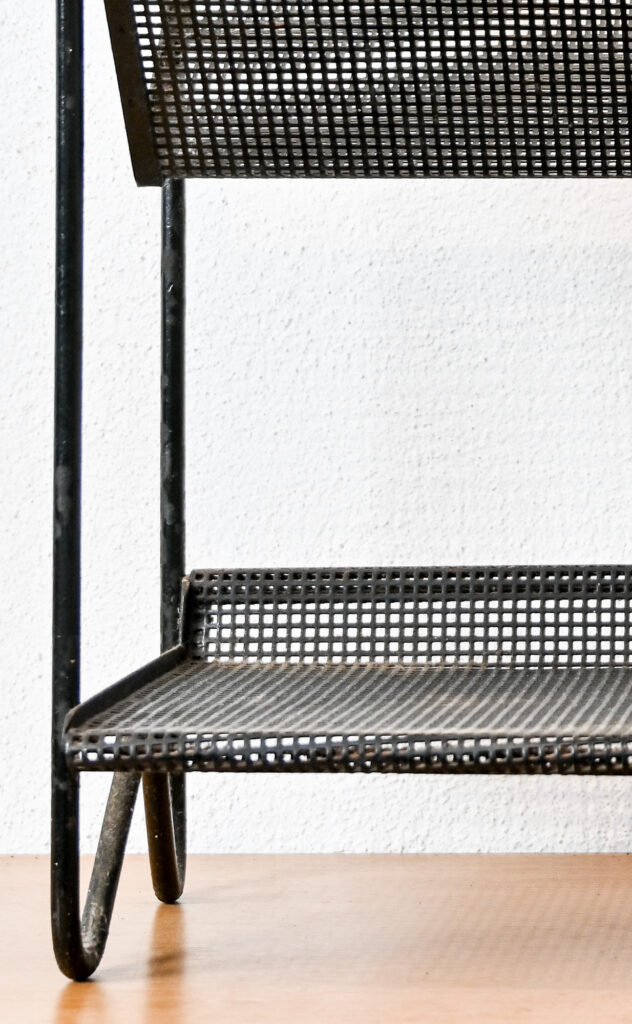 Steel and rattan bookshelf by Mathieu Matégot for Artimeta 08