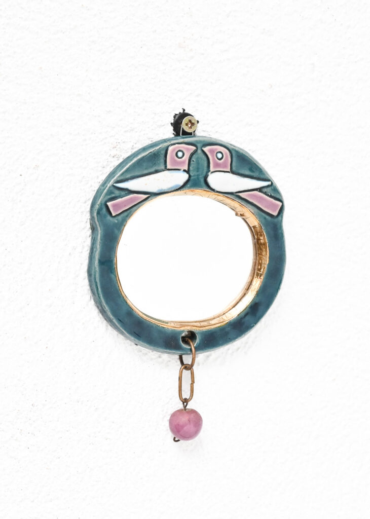 pocket mirror with birds by Mithé Espelt 5