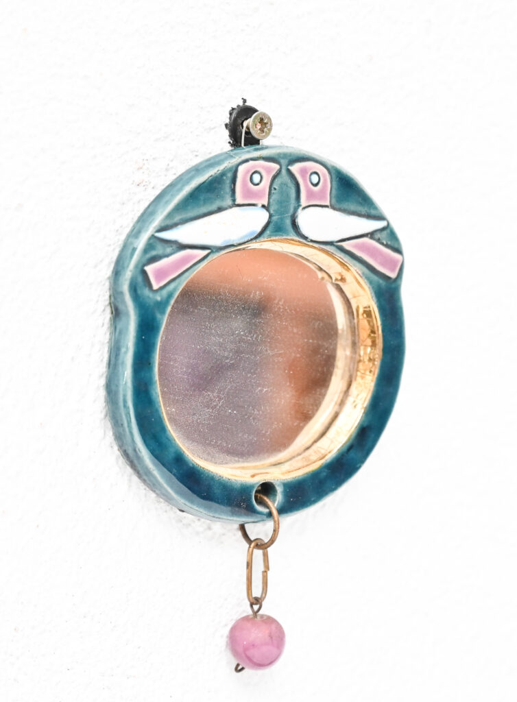 pocket mirror with birds by Mithé Espelt 6