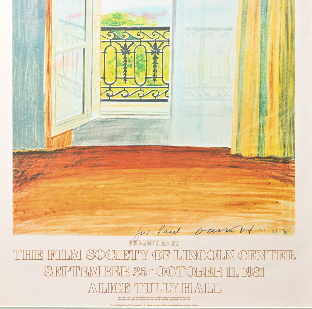 David Hockney signed New York Film Festival poster 4