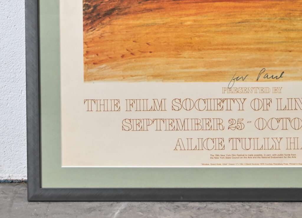 David Hockney signed New York Film Festival poster 8