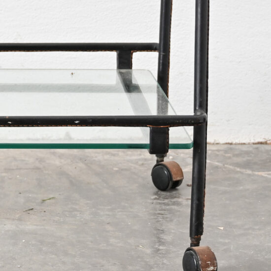 Jacques Adnet bar cart 01