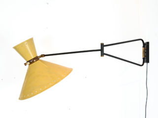 Maison Lunel Articulated Wall Lamp, France, 1950s
