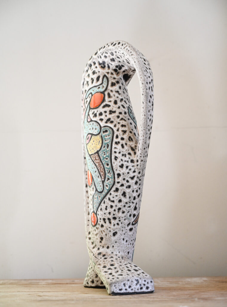 Marius Bessone Sculptural Vase – Vallauris, c.1950s 7