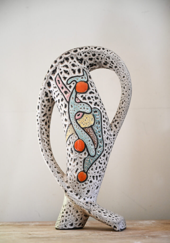 Marius Bessone Sculptural Vase – Vallauris, c.1950s 8