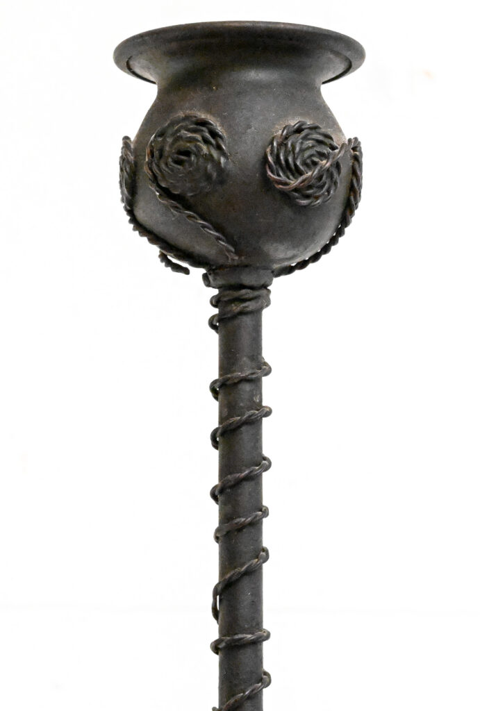 Pair of Rivière Studios Arts & Crafts Copper Candlesticks with Twisted Stems, USA 11 Pair of Rivière Studios Arts & Crafts Copper Candlesticks with Twisted Stems, USA 11