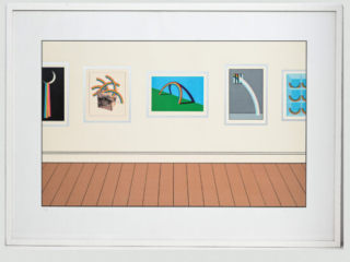 Patrick Hughes screenprint Print of Prints 1982