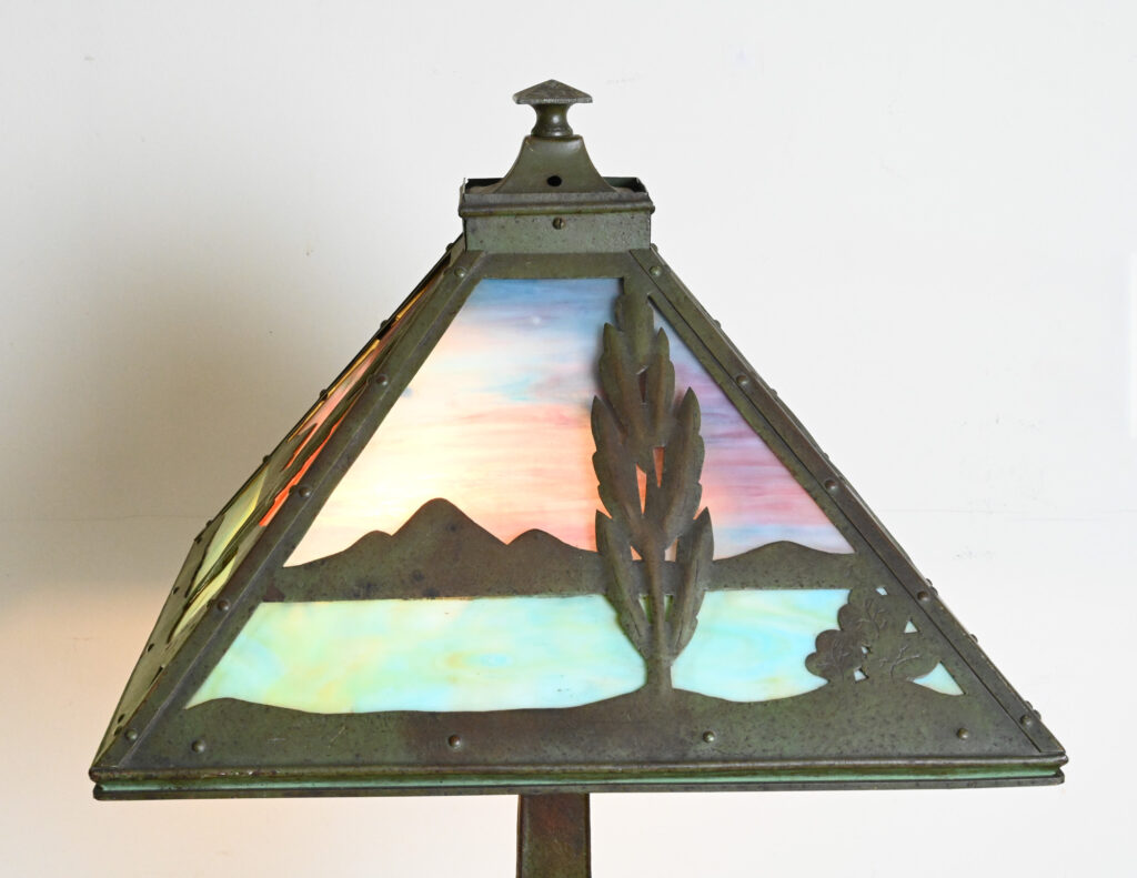 Pittsburgh Scenic Slag Glass Table Lamp 20 Pittsburgh Scenic Slag Glass Table Lamp 20