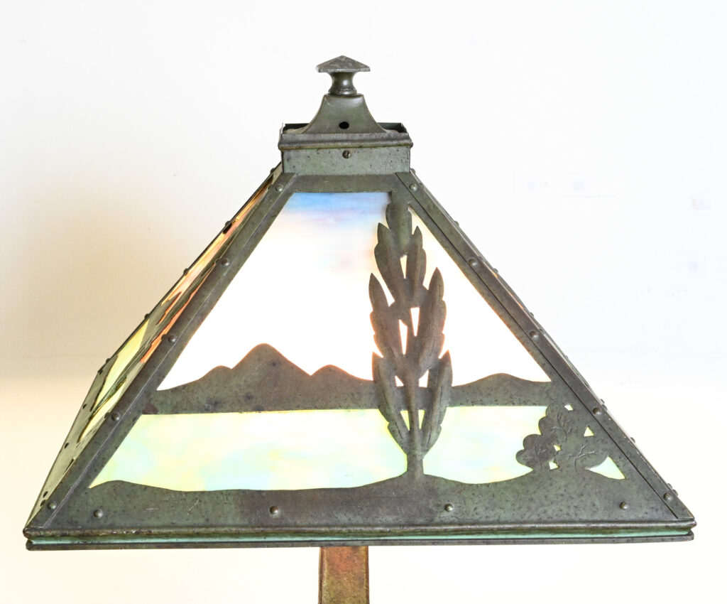 Pittsburgh Scenic Slag Glass Table Lamp 23 Pittsburgh Scenic Slag Glass Table Lamp 23