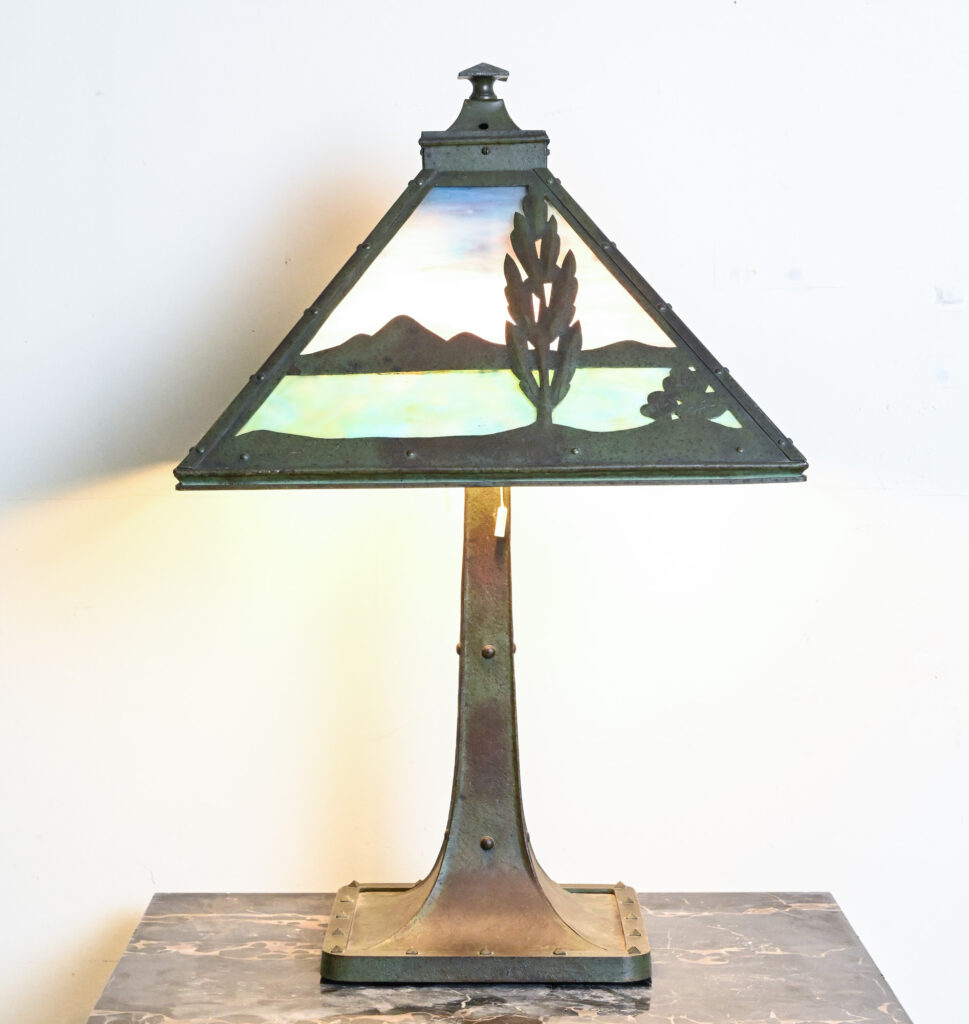 Pittsburgh Scenic Slag Glass Table Lamp 26 Pittsburgh Scenic Slag Glass Table Lamp 26